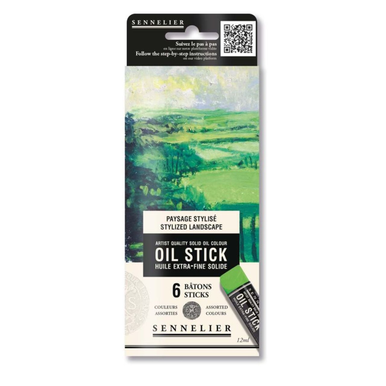 Sennelier Extra Fine Oil Painting Stick - Assorted Landscape Colors - Used For Sketching And Other Artwork Oil Paint Sticks - 38 ml - Single Paint Stick
